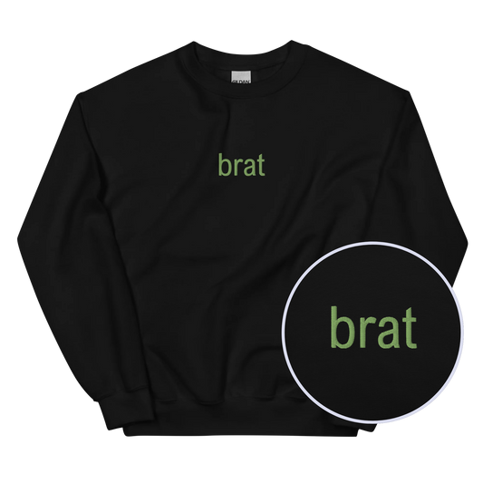 brat XCX Embroidered Crewneck Sweatshirt