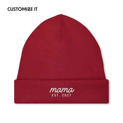 CUSTOM Mama Year Embroidered Classic Beanie