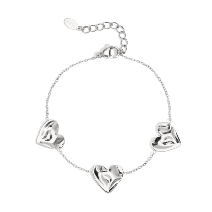 Hammered Hearts Bracelet