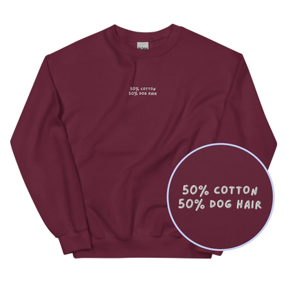 50% Cotton 50% Dog Hair Embroidered Sweatshirt