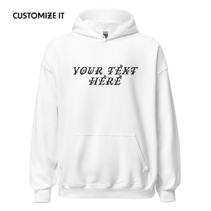 CUSTOM Your Text Floral Hoodie