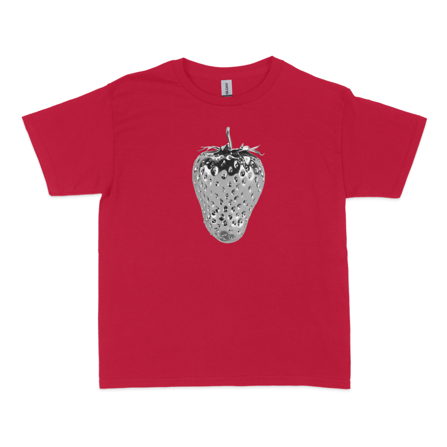 Silver Strawberry Baby Tee