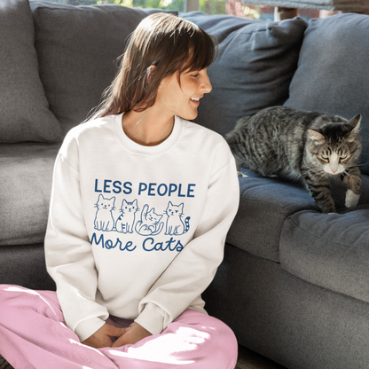 Less People More Cats Sweatshirt
