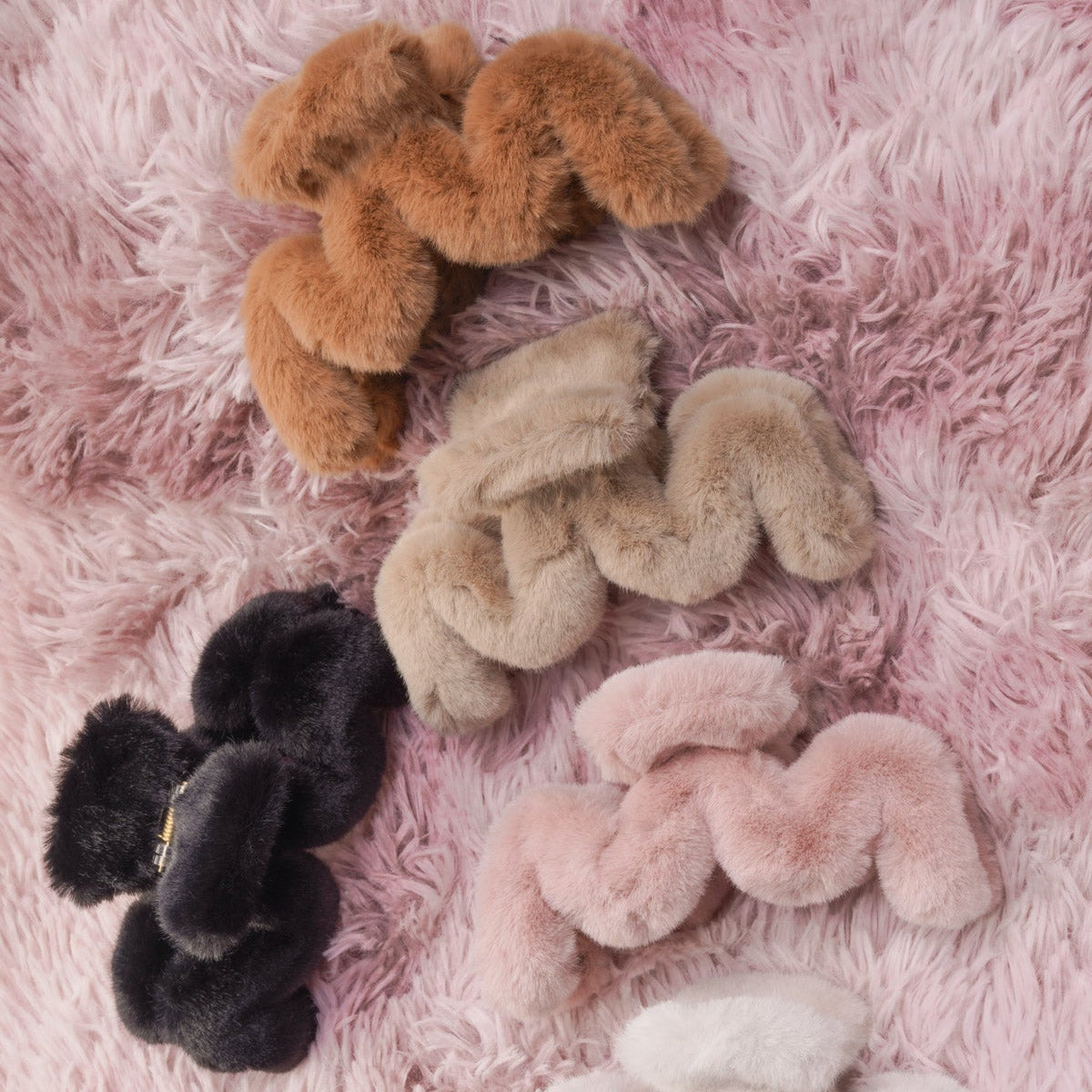 Hair clip fluffy zigzag