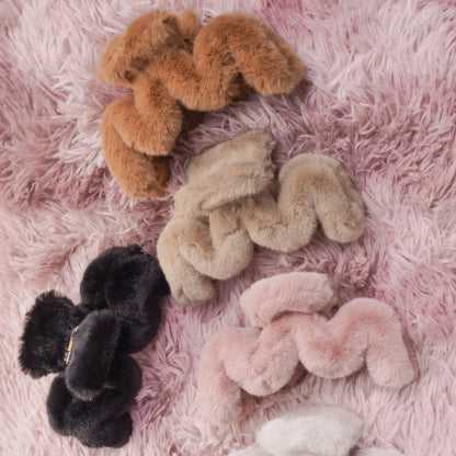 Hair clip fluffy zigzag