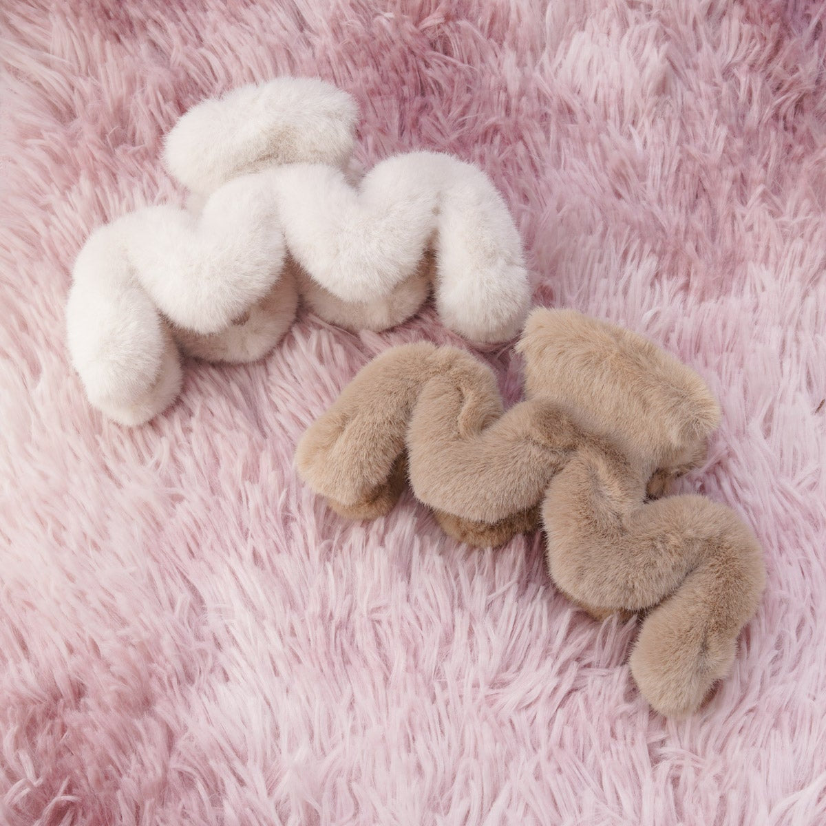 Hair clip fluffy zigzag