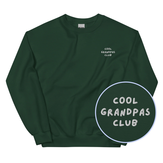 Cool Grandpas Club Embroidered Sweatshirt