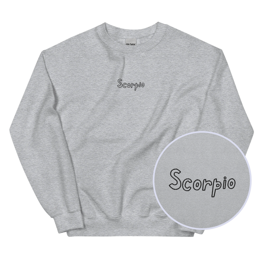 Scorpio Zodiac Embroidered Sweatshirt