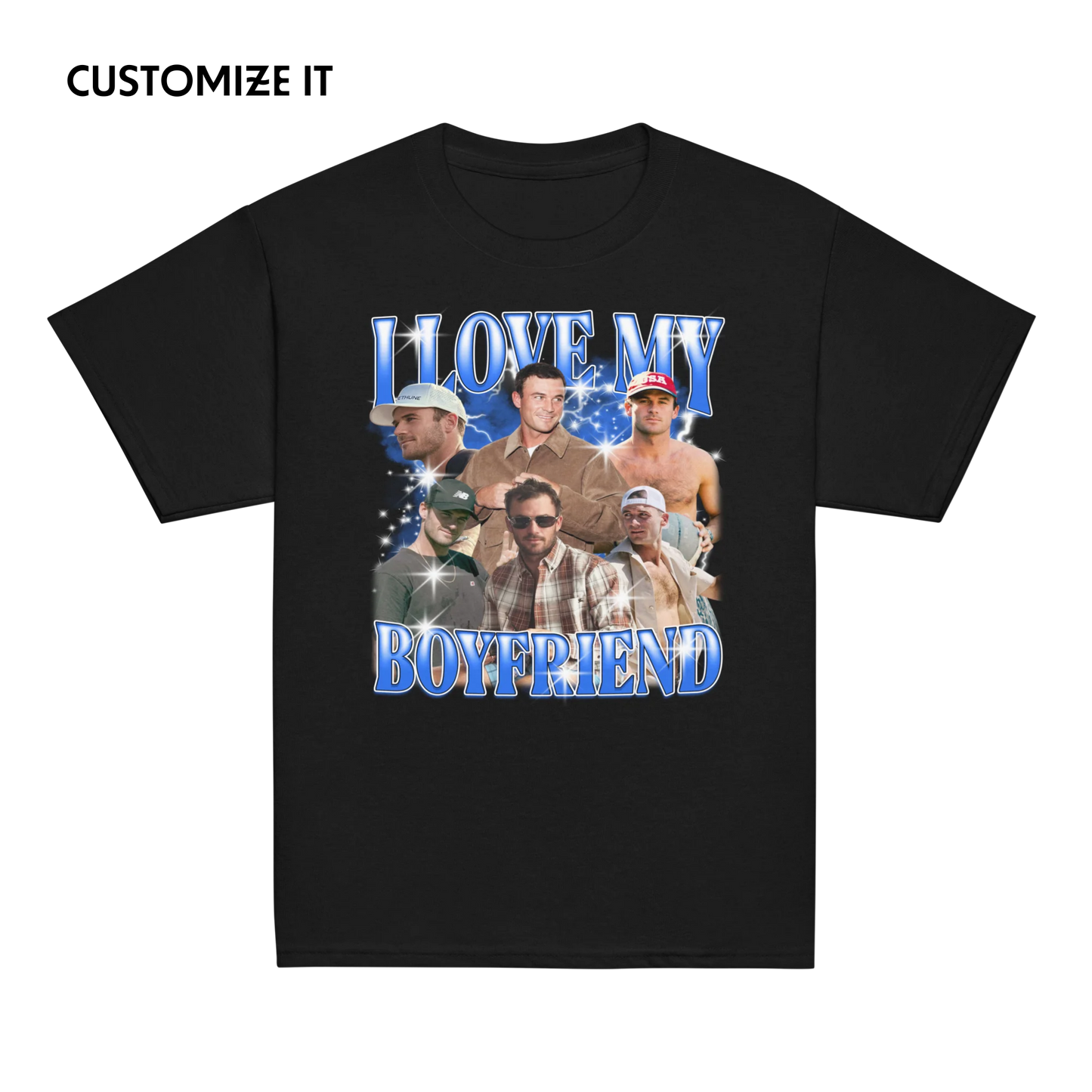 CUSTOM I Love My Boyfriend Photo Bootleg Baby Tee