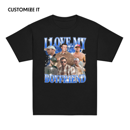 CUSTOM I Love My Boyfriend Photo Bootleg Baby Tee