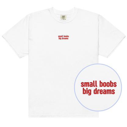 Small Boobs Big Dreams Embroidered Classic T-Shirt