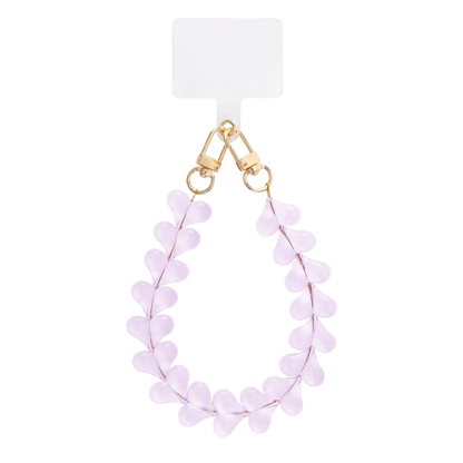 Candy Hearts Beaded Phone Lanyard Charm Wrist Strap