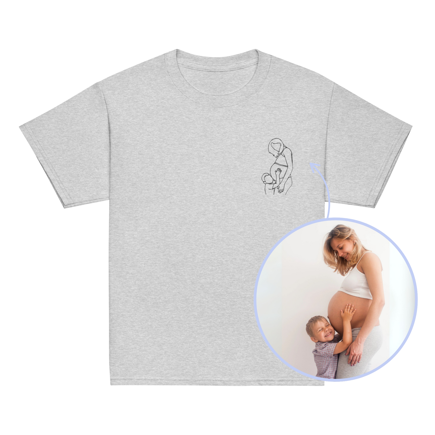 CUSTOM Embroidered Photo Portrait Baby Tee