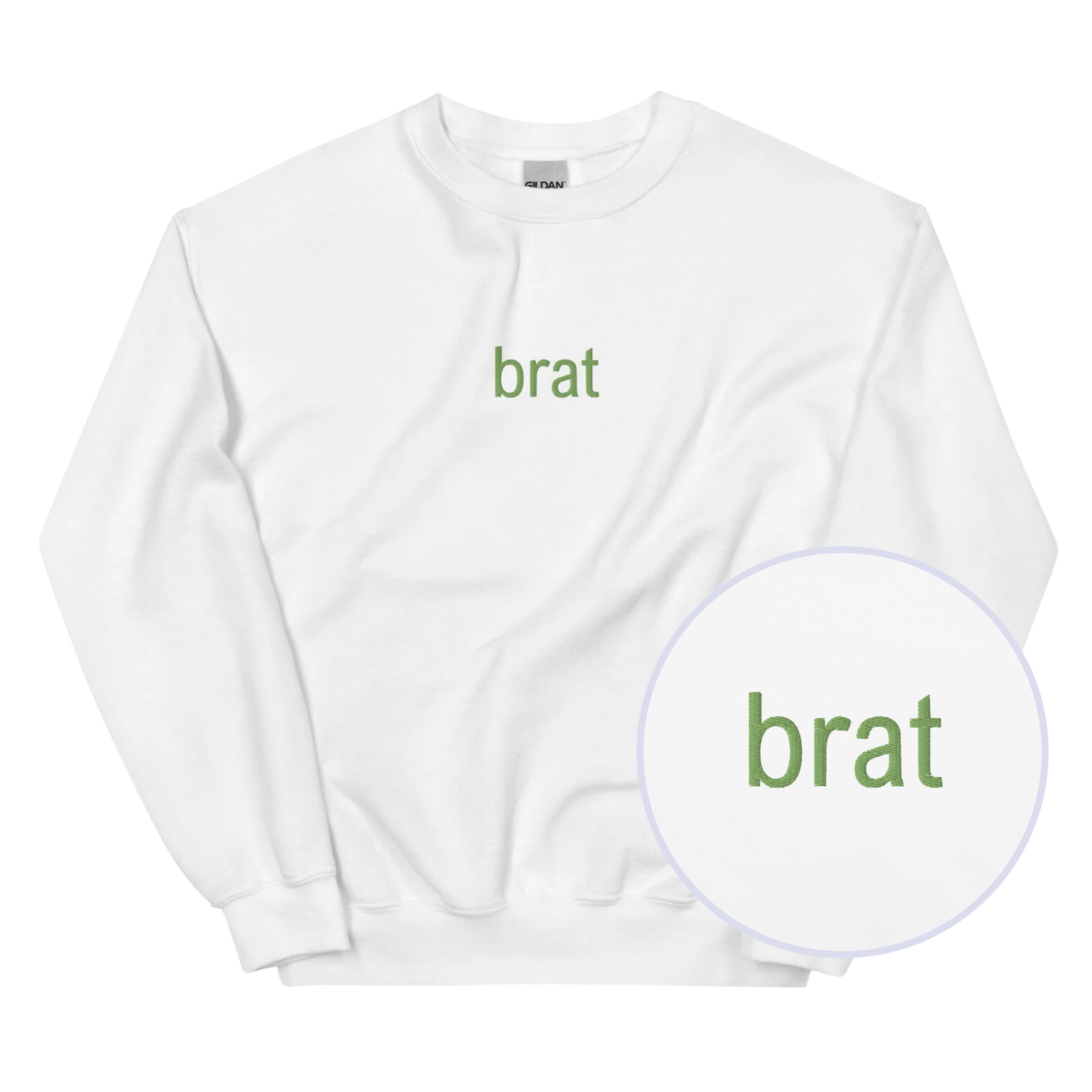 brat XCX Embroidered Crewneck Sweatshirt