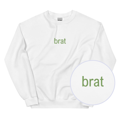 brat XCX Embroidered Crewneck Sweatshirt