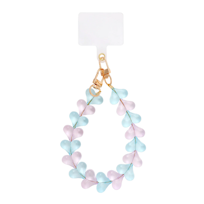Heart Pop Beaded Phone Lanyard Charm Wrist Strap