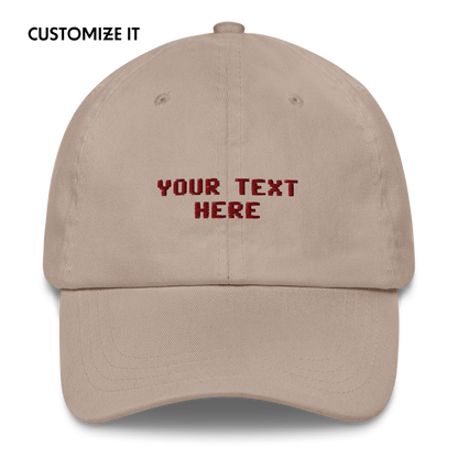 CUSTOM Your Text Pixel Embroidered Cap