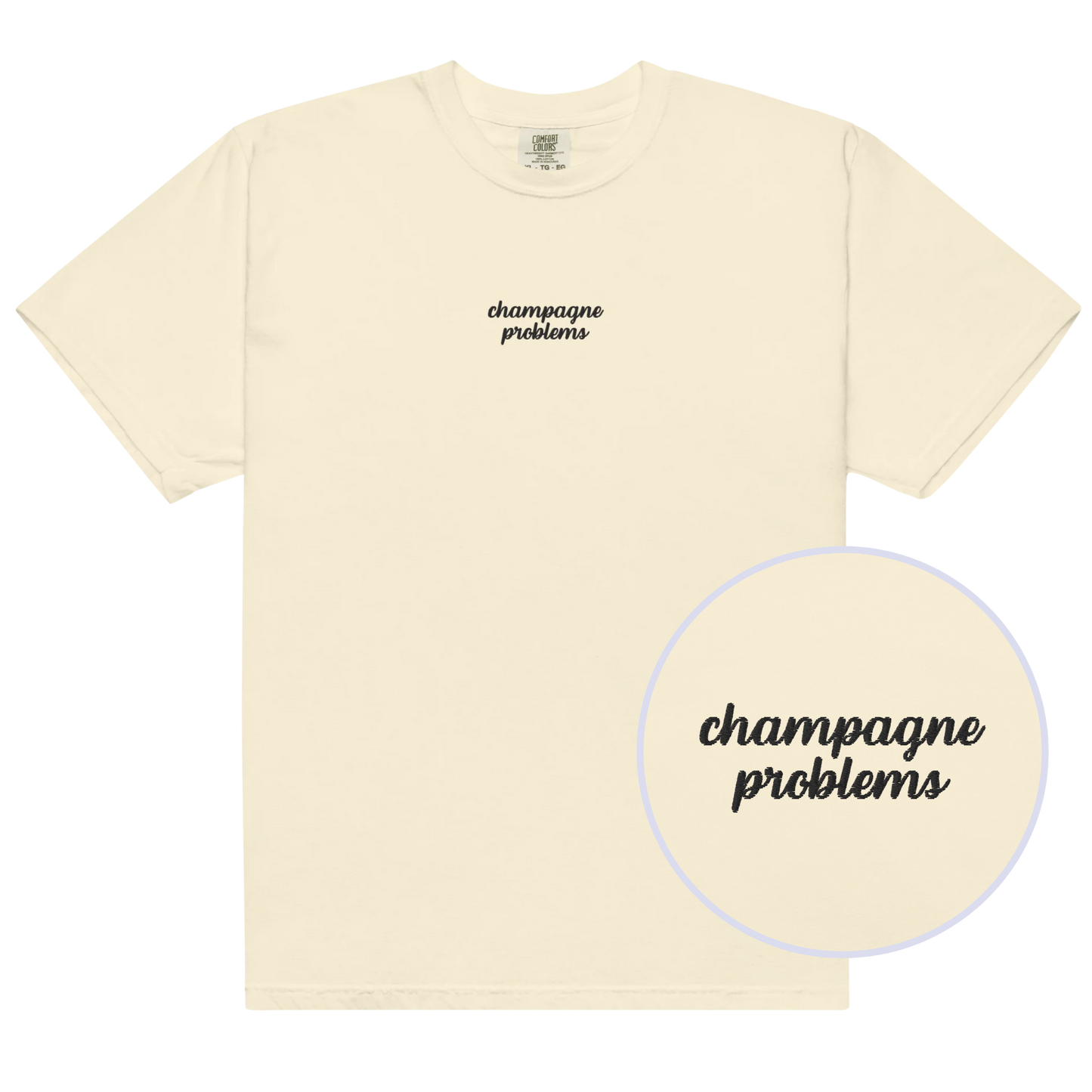 Champagne Problems Embroidered Premium T-Shirt