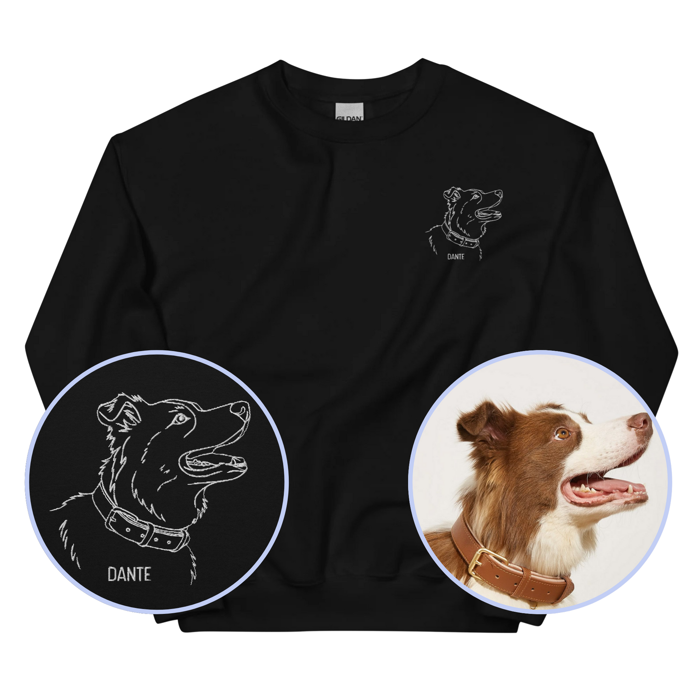 YOUR PET Embroidered Portrait Sweatshirt