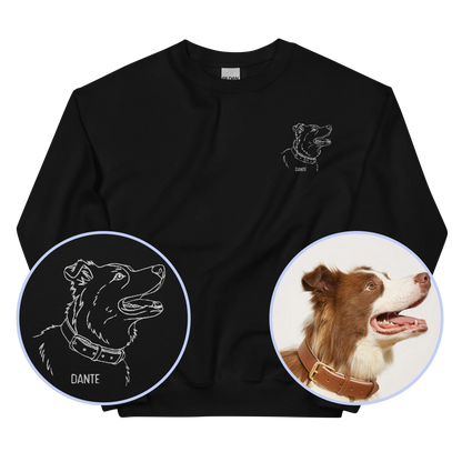 YOUR PET Embroidered Portrait Sweatshirt