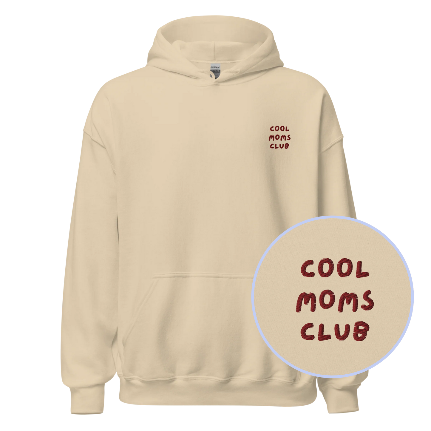 Cool Moms Club Mother Embroidered Hoodie