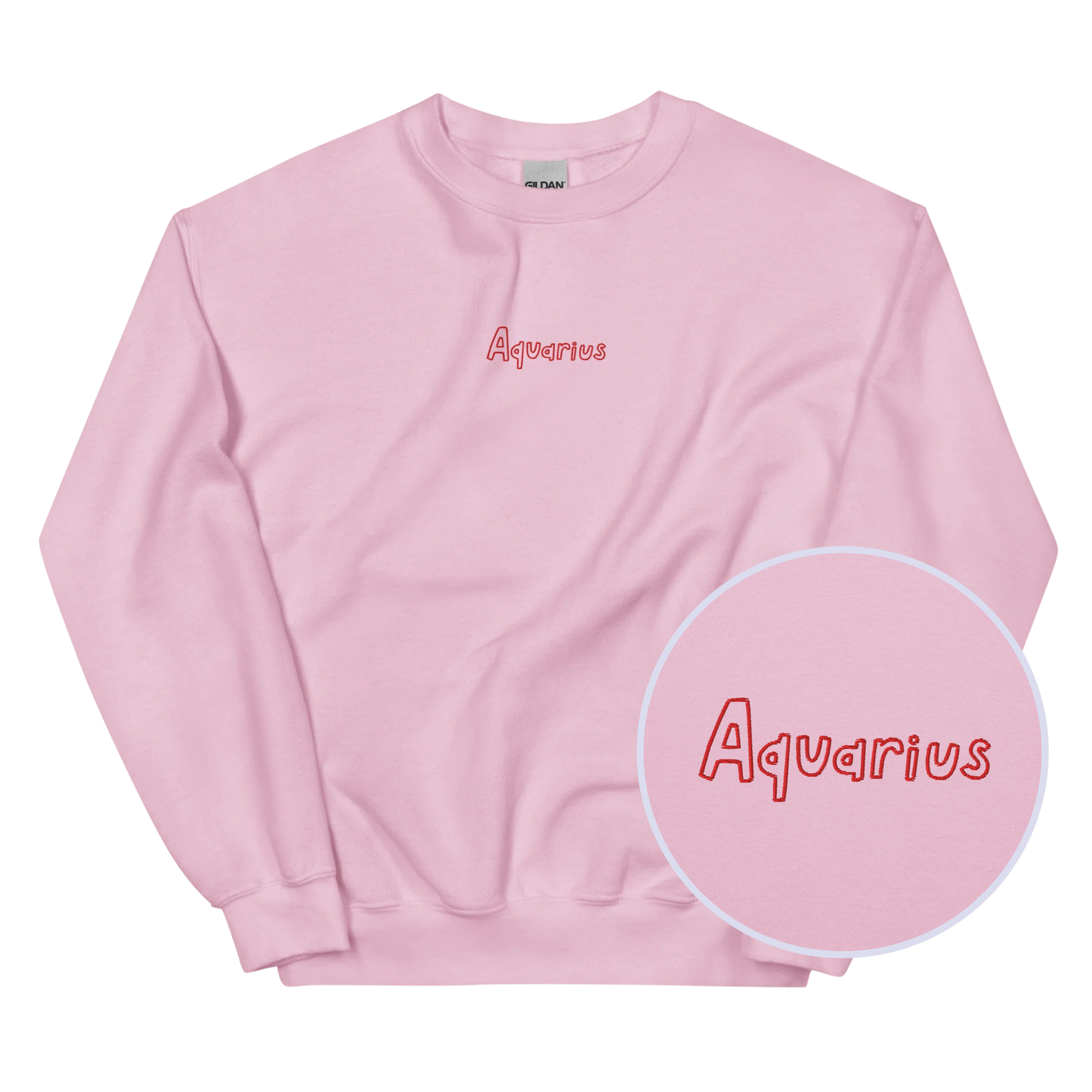 Aquarius Zodiac Embroidered Sweatshirt