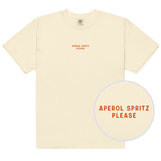 Aperol Spritz Please Embroidered Premium T-Shirt