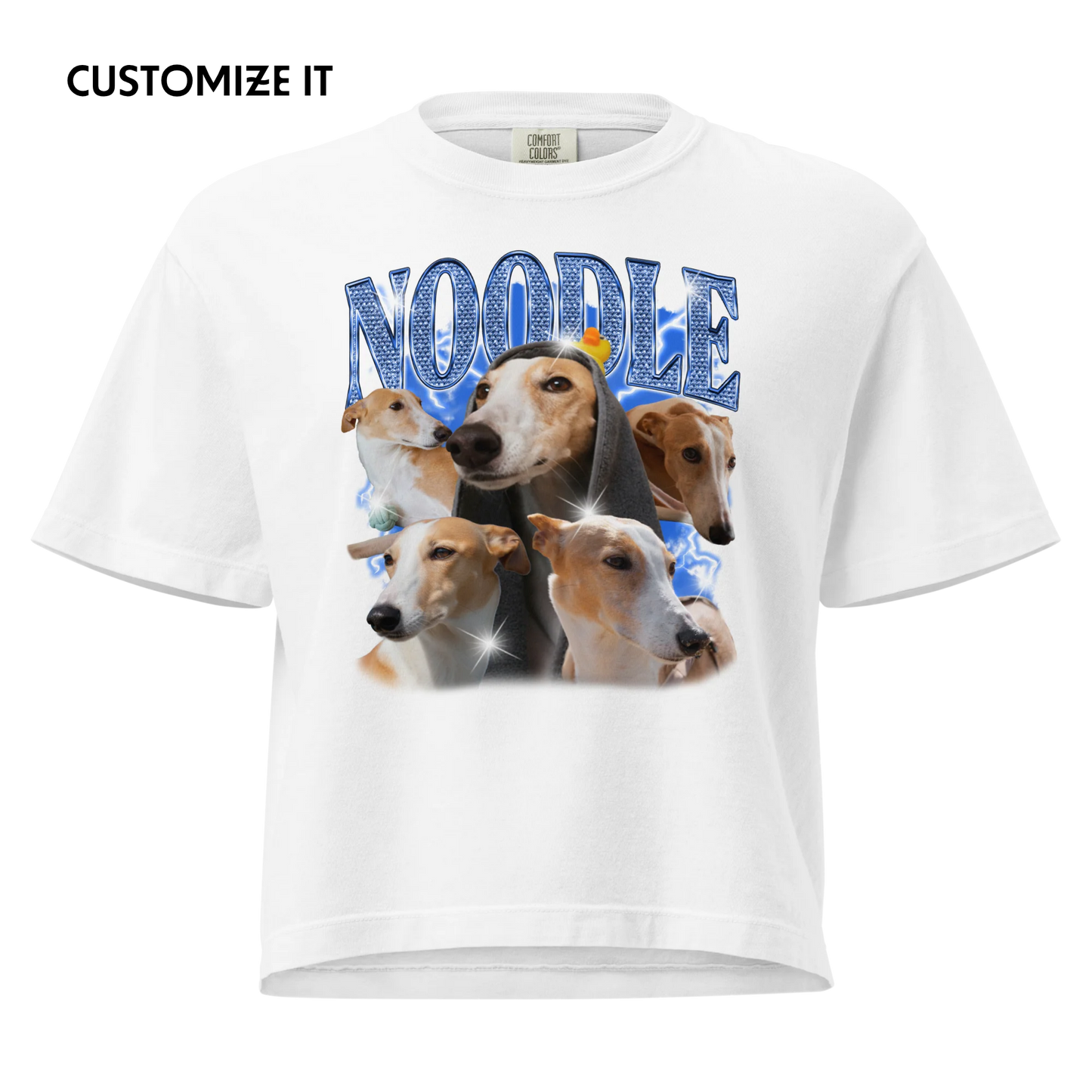 CUSTOM Create Your Own Custom Bling Pet Bootleg Boxy Tee