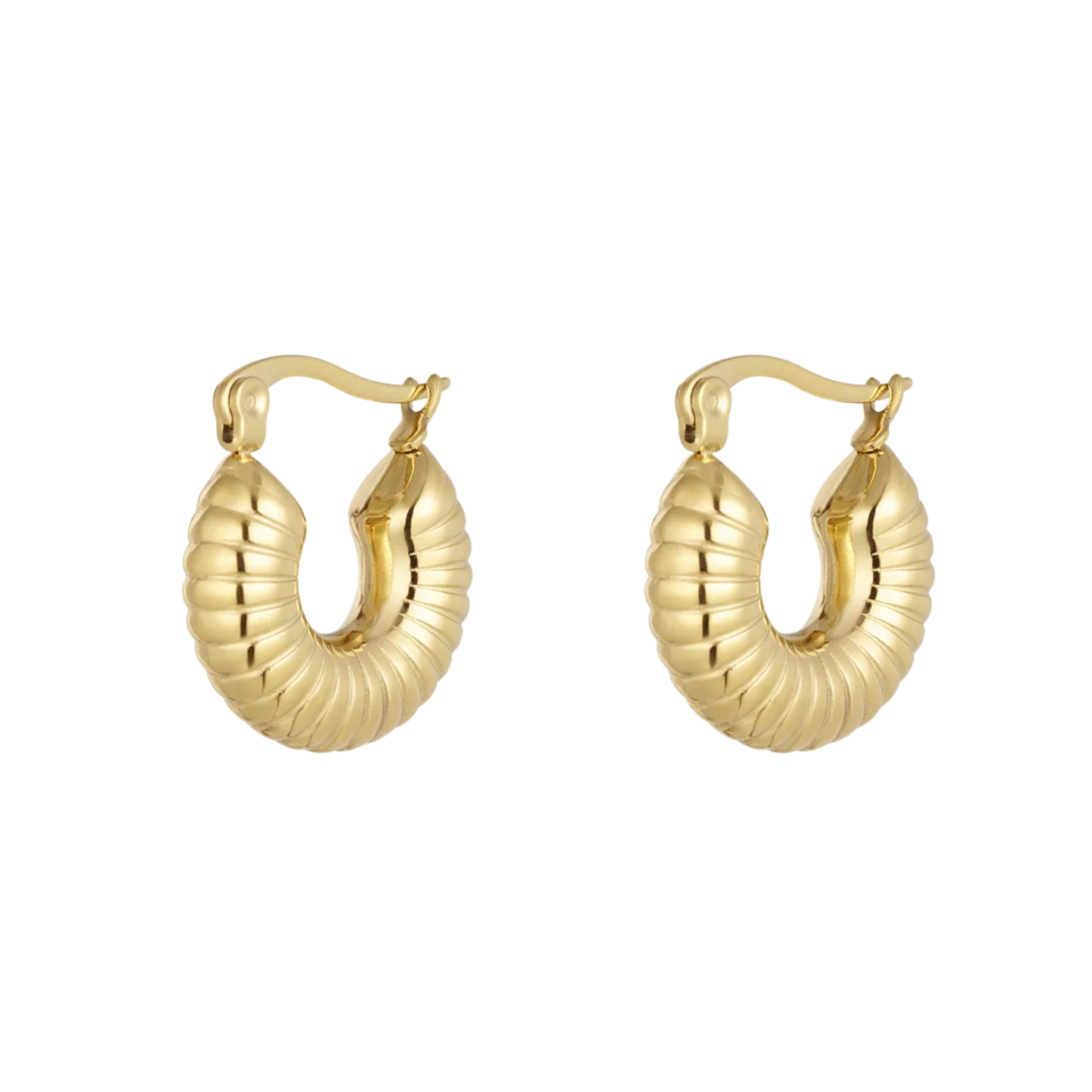 Mini Ridge Hoop Earrings