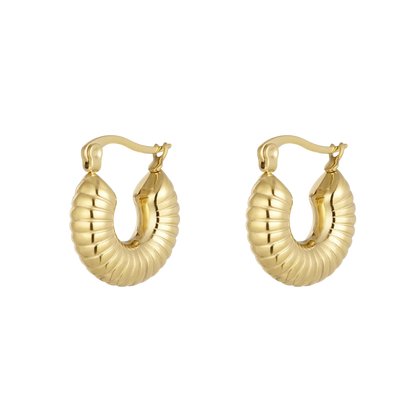 Mini Ridge Hoop Earrings