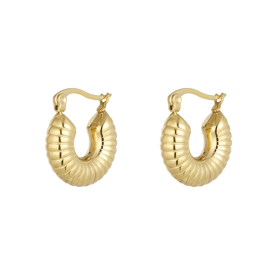 Mini Ridge Hoop Earrings