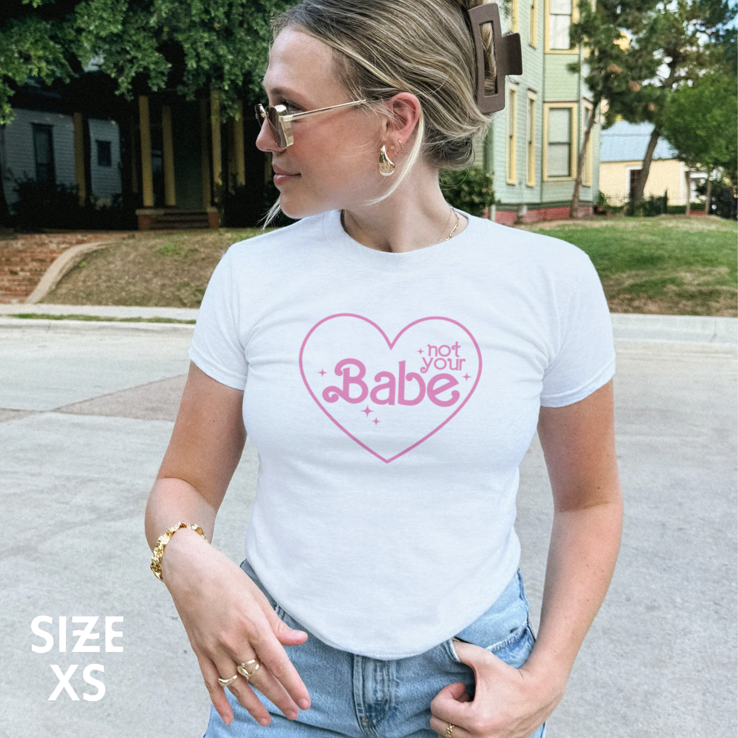 Not Your Babe Feminist Baby Tee