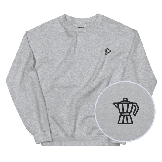Moka Pot Coffee Embroidered Sweatshirt