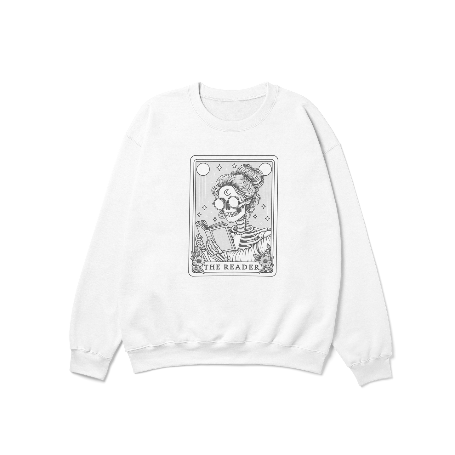 The Reader Funny Tarot Card Crewneck Sweatshirt