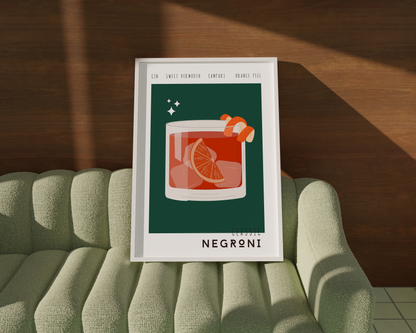 Negroni Cocktail Poster