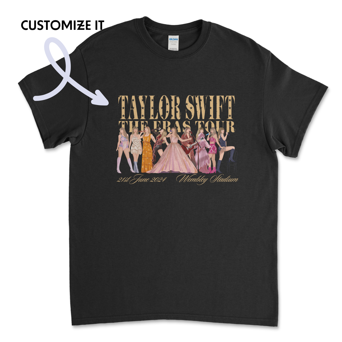 Custom Eras Tour Iconic Outfits Taylor Swift T-Shirt