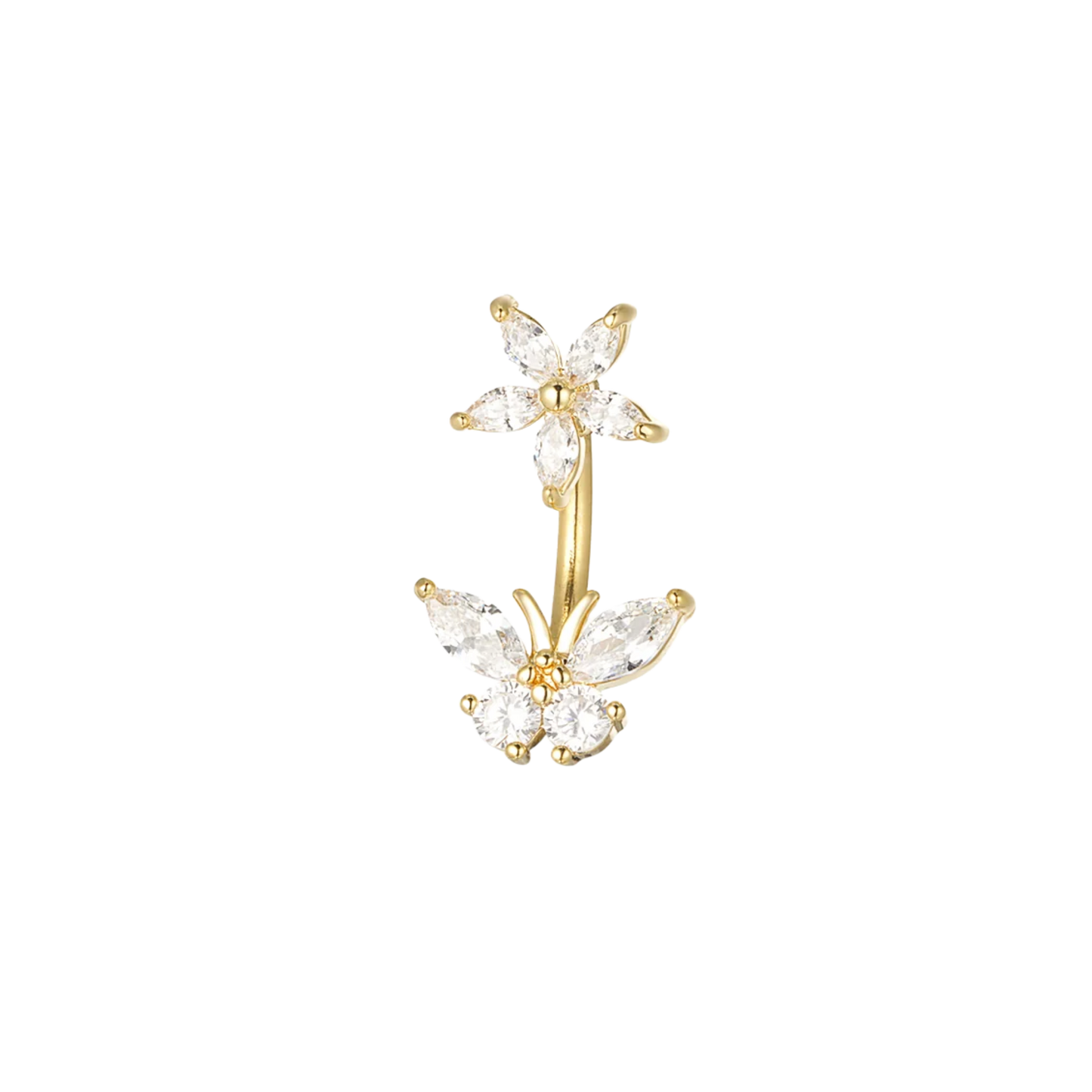 Butterfly Navel Belly Button Piercing