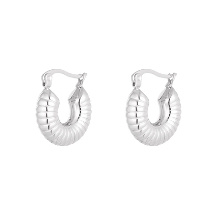 Mini Ridge Hoop Earrings