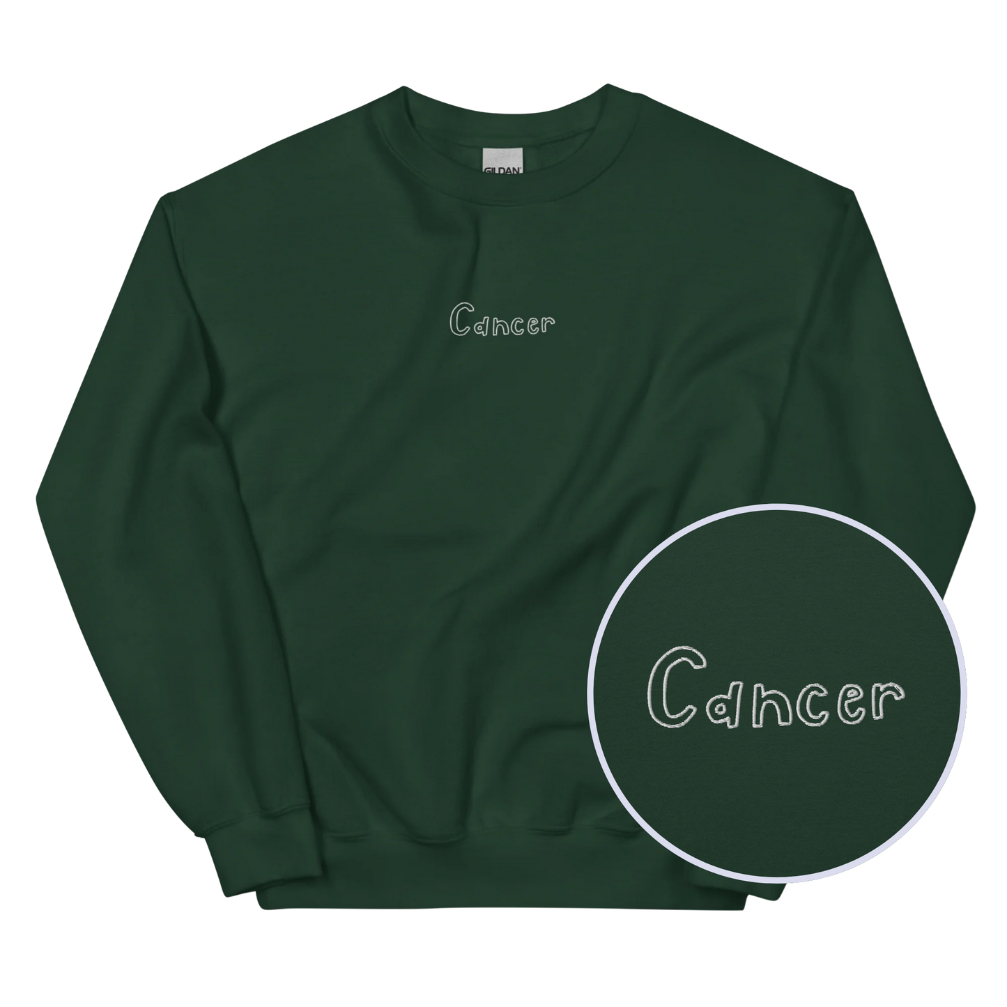 Cancer Zodiac Embroidered Sweatshirt