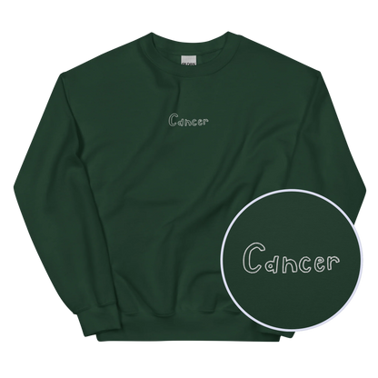 Cancer Zodiac Embroidered Sweatshirt