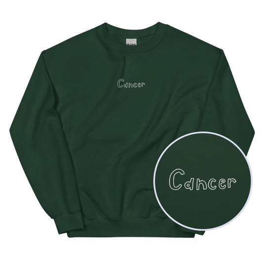 Cancer Zodiac Embroidered Sweatshirt