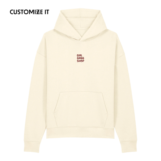 CUSTOM YOUR LOGO Embroidered Organic Relaxed Hoodie