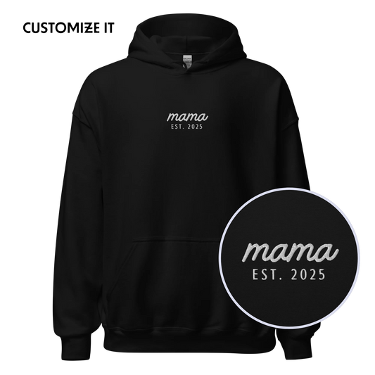 CUSTOM Mama Year Embroidered Hoodie