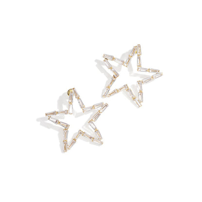 Copper Stud Earrings Star Elegant Christmas Luxurious Series Women's jewelry
