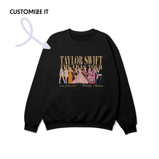 Custom Eras Tour Iconic Outfits Taylor Swift Crewneck Sweatshirt
