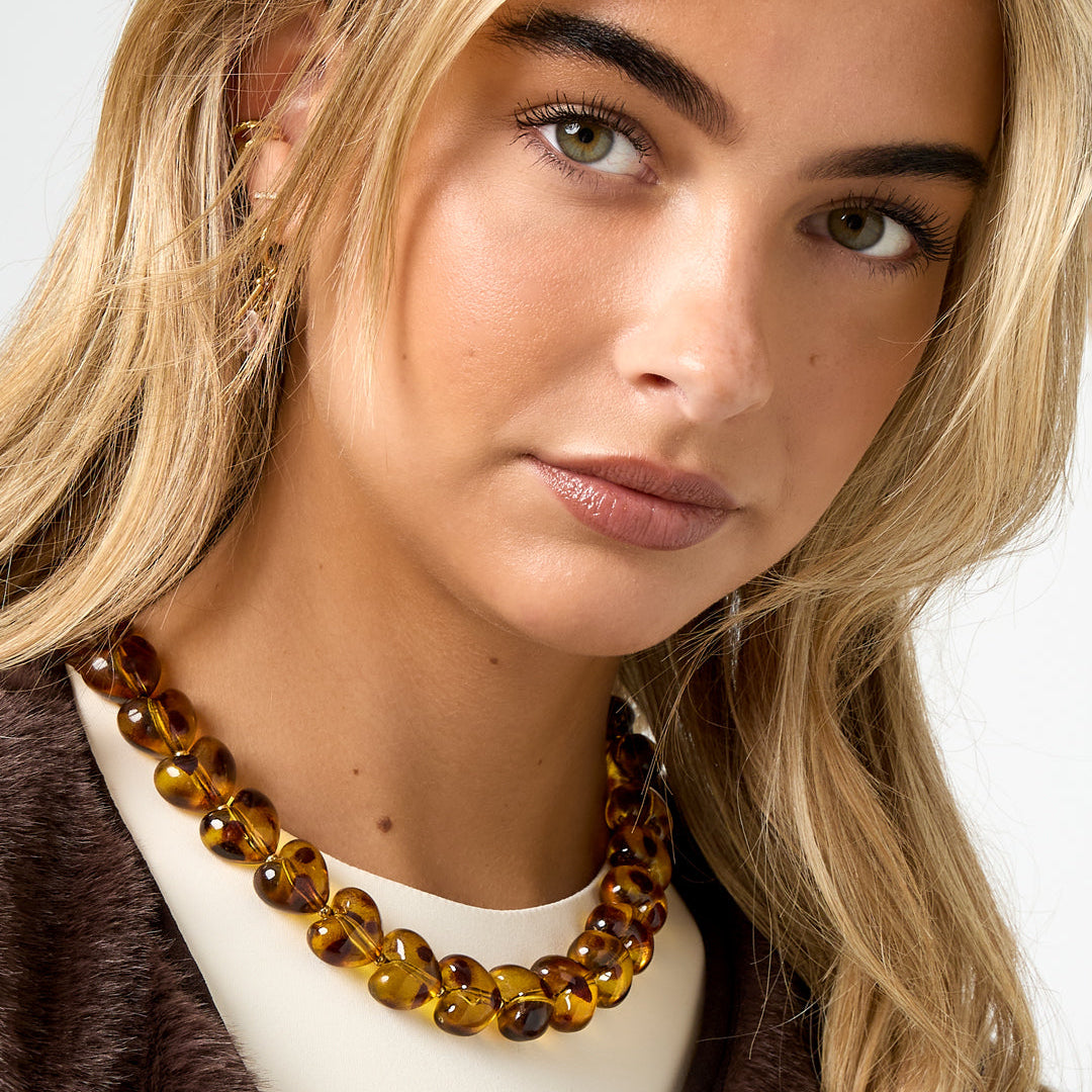 Acrylic Beaded Necklaces Leopard Print Retro Daily Classic Series Women's jewelry