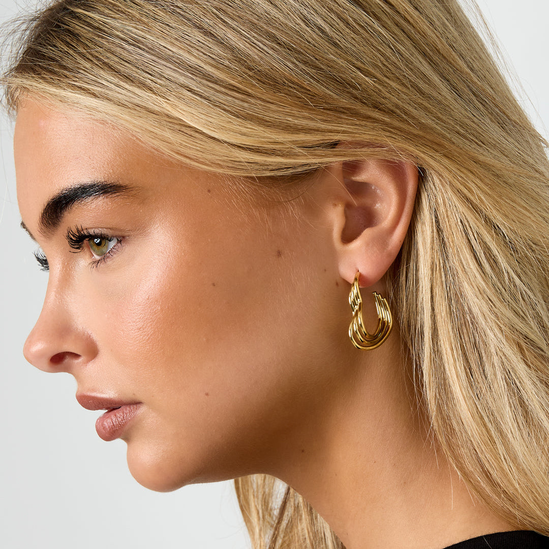 Stainless Steel Hoop Earrings Heart Casual Daily Simple Series Women's jewelry