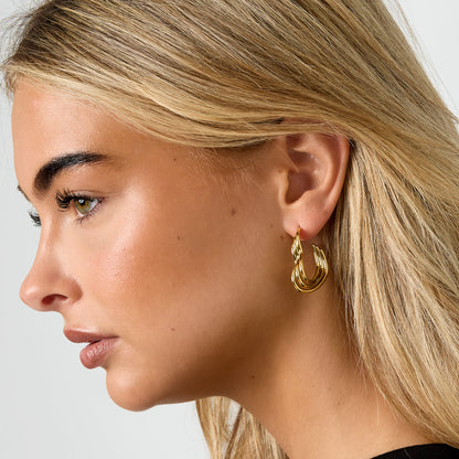 Stainless Steel Hoop Earrings Heart Casual Daily Simple Series Women's jewelry