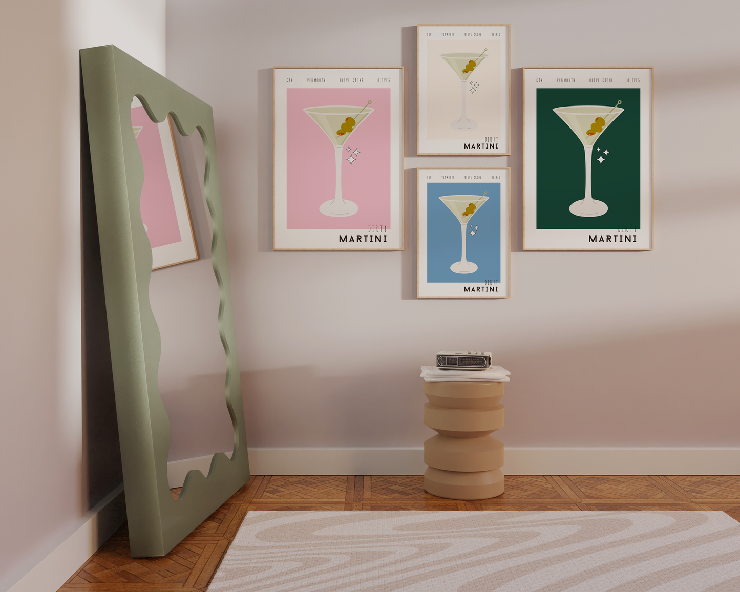 Dirty Martini Cocktail Poster