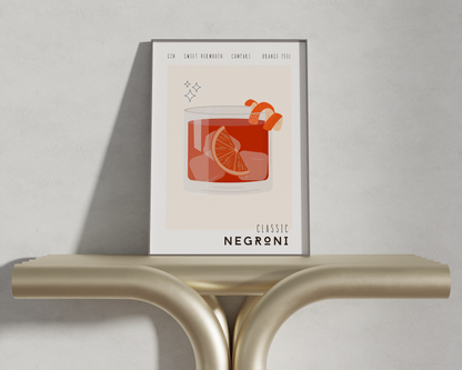 Negroni Cocktail Poster